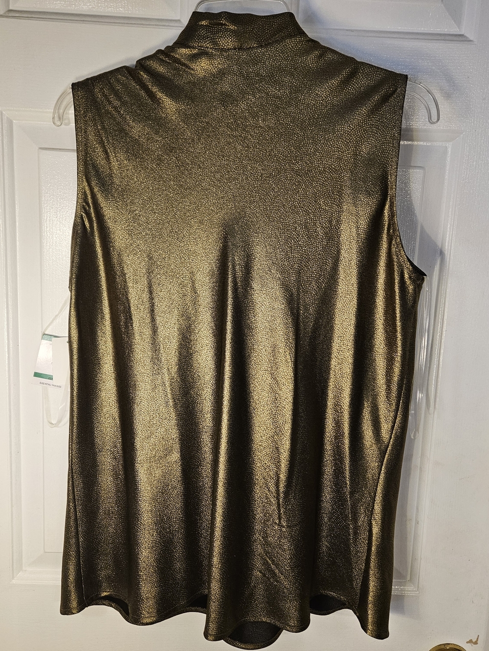 Kasper Metallic Bronze Tie-Front Sleeveless Top - Picture 2 of 9